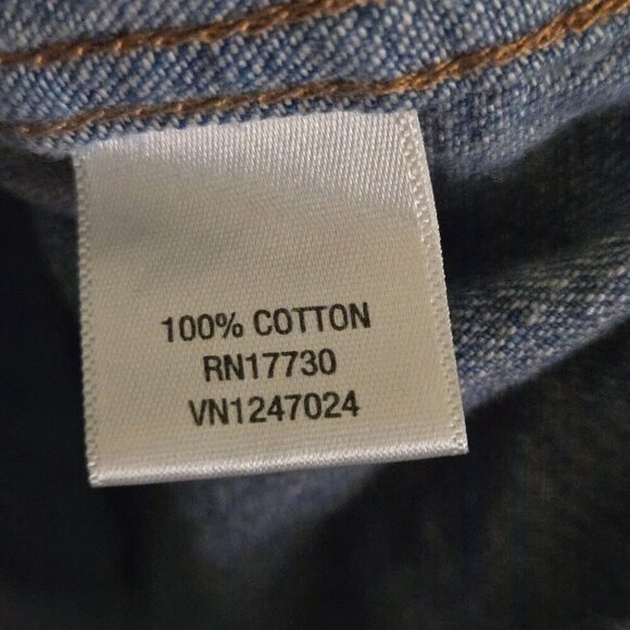 Converse One Star Vintage Snap Western Denim Cotton Shirt Size XL - Picture 5 of 5